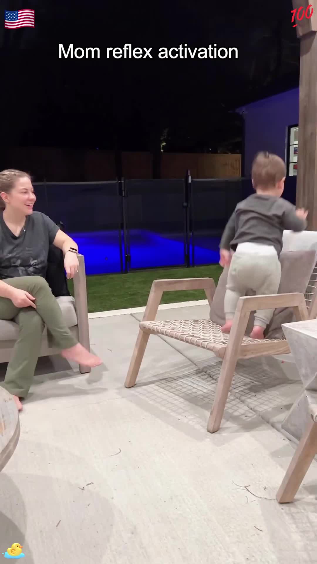 The fast reflexes of parents 🥰🥰 #fastreflexes #usa🇺🇸 #kids #funny #baby 