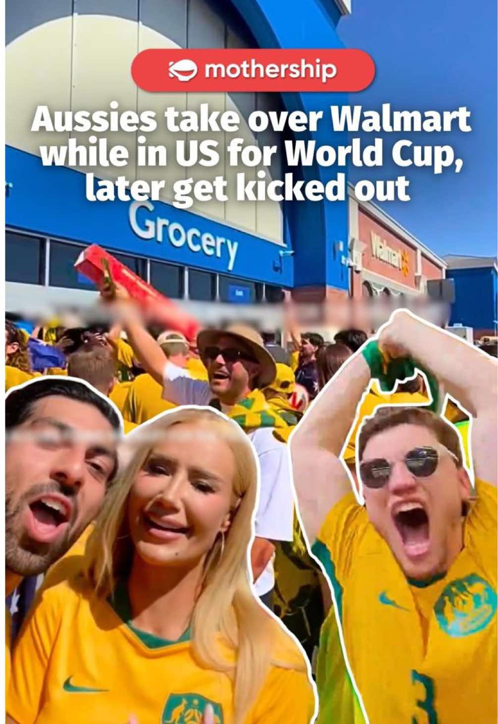 guys i think they’re going to walmart… Socceroos fans were filmed swarming the famous Walmart superstore in Te
