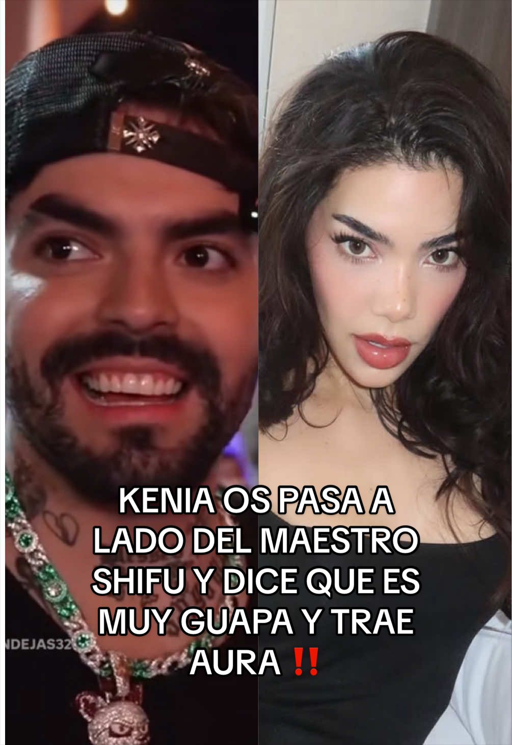 KENIA OS PASA A  LADO DEL MAESTRO SHIFU Y DICE QUE ES MUY GUAPA Y TRAE AURA ‼️ #keniaos #maestroshifu #keninis